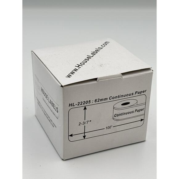 Non-OEM Fits BROTHER DK-2205 Continuous Labels - (1) Roll of 100' + (1) FRAME - Picture 7 of 7